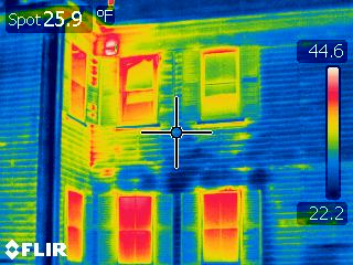 ifrared scan-exterior wall-missing insulation