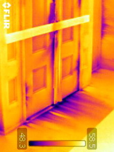 IR-blower door-air leakage-insulation-thermal boundary