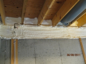 basement-sillband-closed cell-spray foam-insulation-top plate-air seal